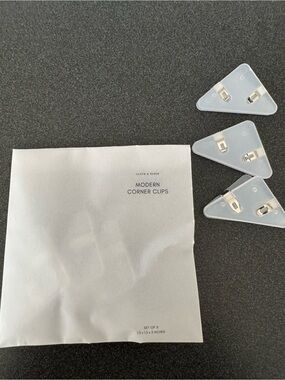 3for$20Cloth & Paper Clear Triangular Corner Clips — Set of 3